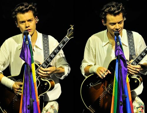 Harry Styles Kicks Off World Tour By Performing With Rainbow Pride Flag